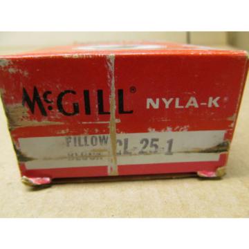 1 NIB MCGILL CL-25-1 CL251 CL25-1 PILLOW BLOCK BEARING 1&#034;